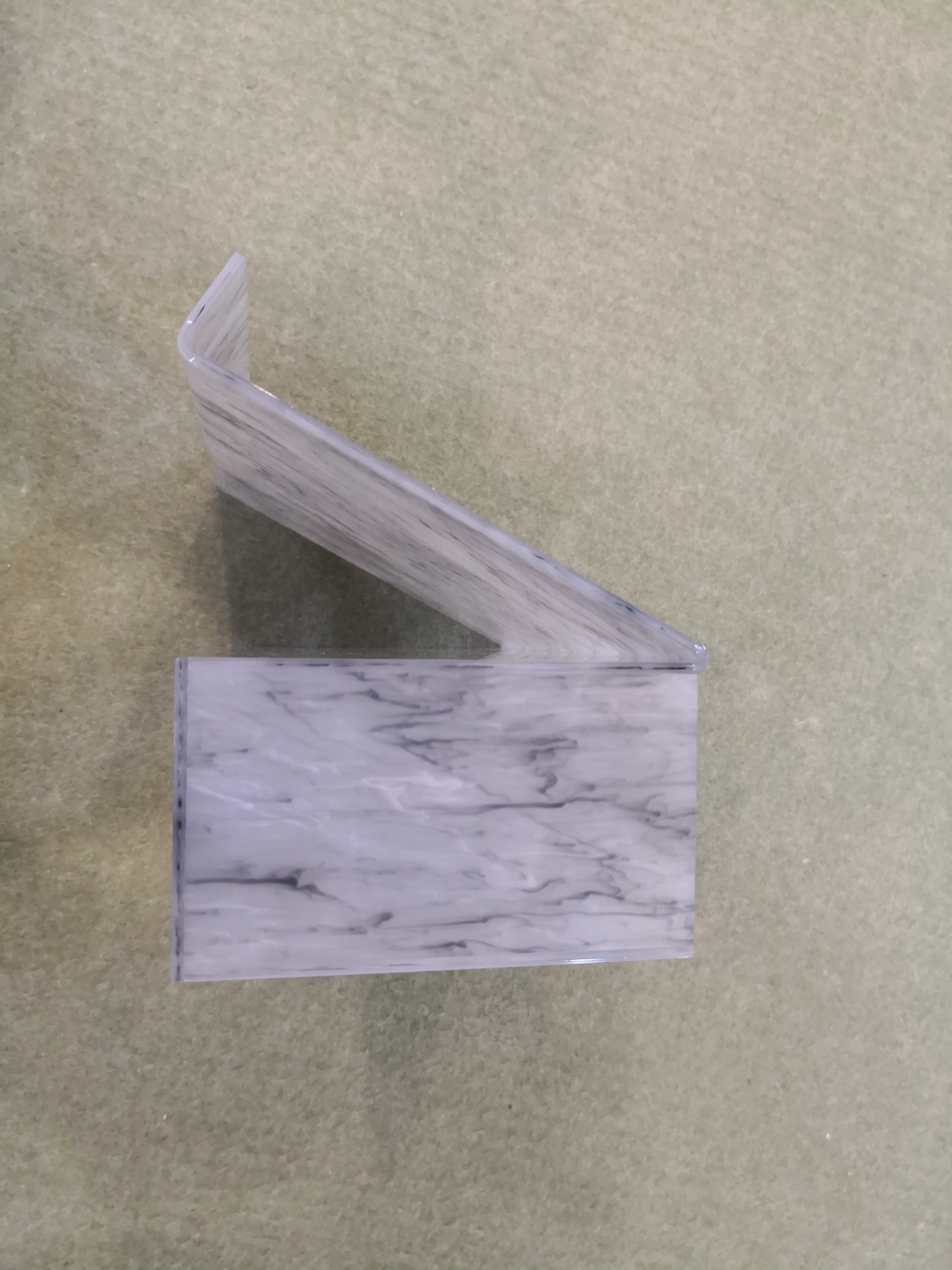 
Marble acrylic brush holder and cell phone display 