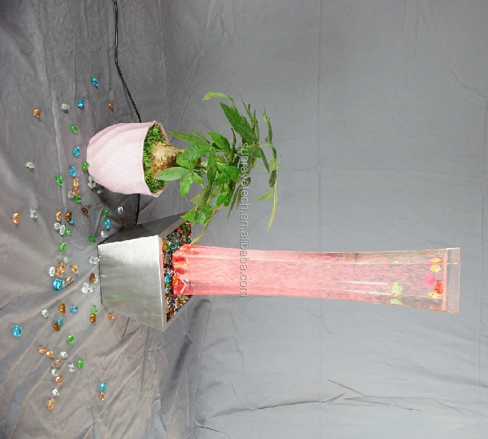 
28*28*105cm LED water bubble square column deco for home office hotel restaurant holiday show 