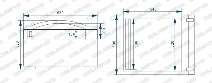 DZ-500T Table Top Vacuum skin packaging machine Plastic Sealing Machine Chamber hand sealer Grocery packing machine snack sealer