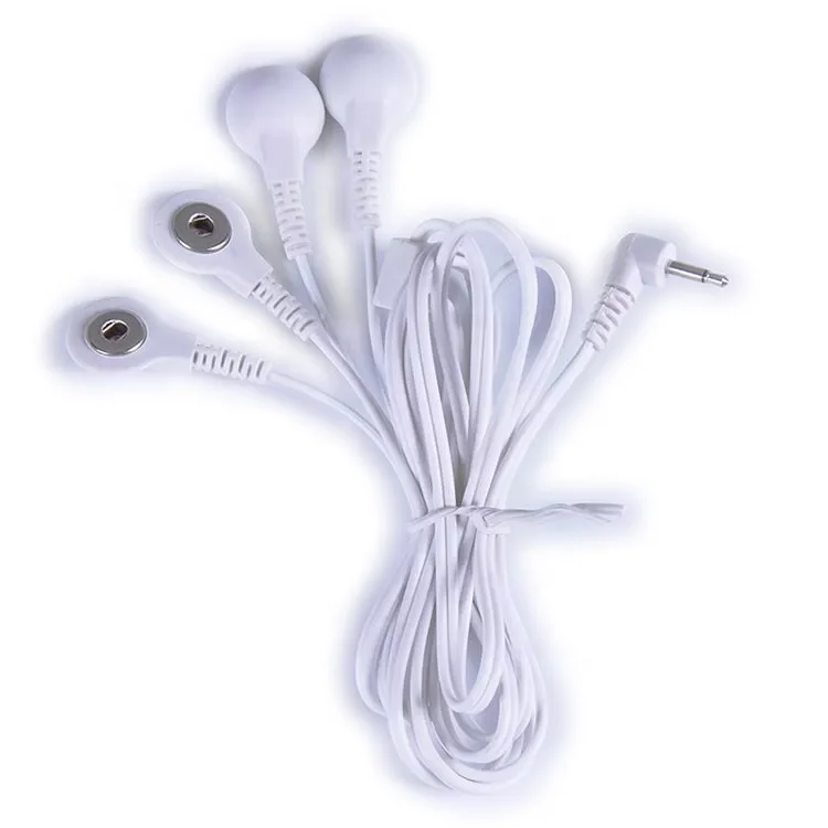 Wholesale Medical ECG EEG EKG tens electrodes Lead Wire Cable 2.5 mm to 4 Snap Electrode Lead Wire for ECG EEG Machine