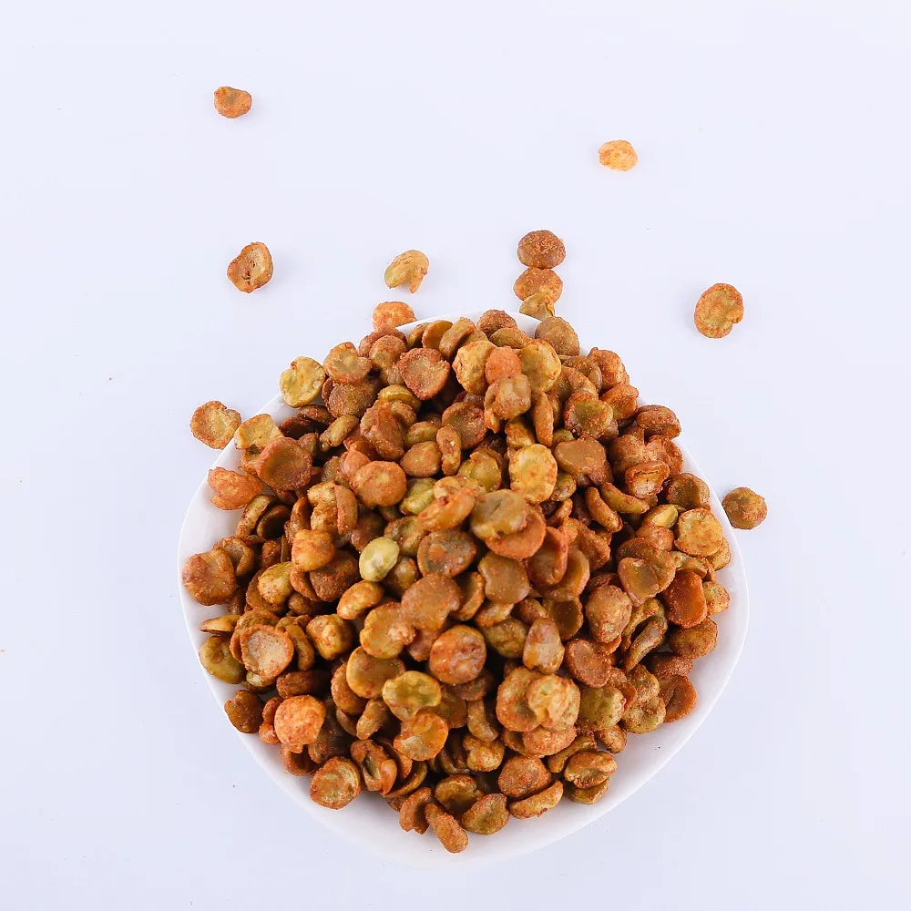 Fried coated Spring onion garlic flavor green peas for sale