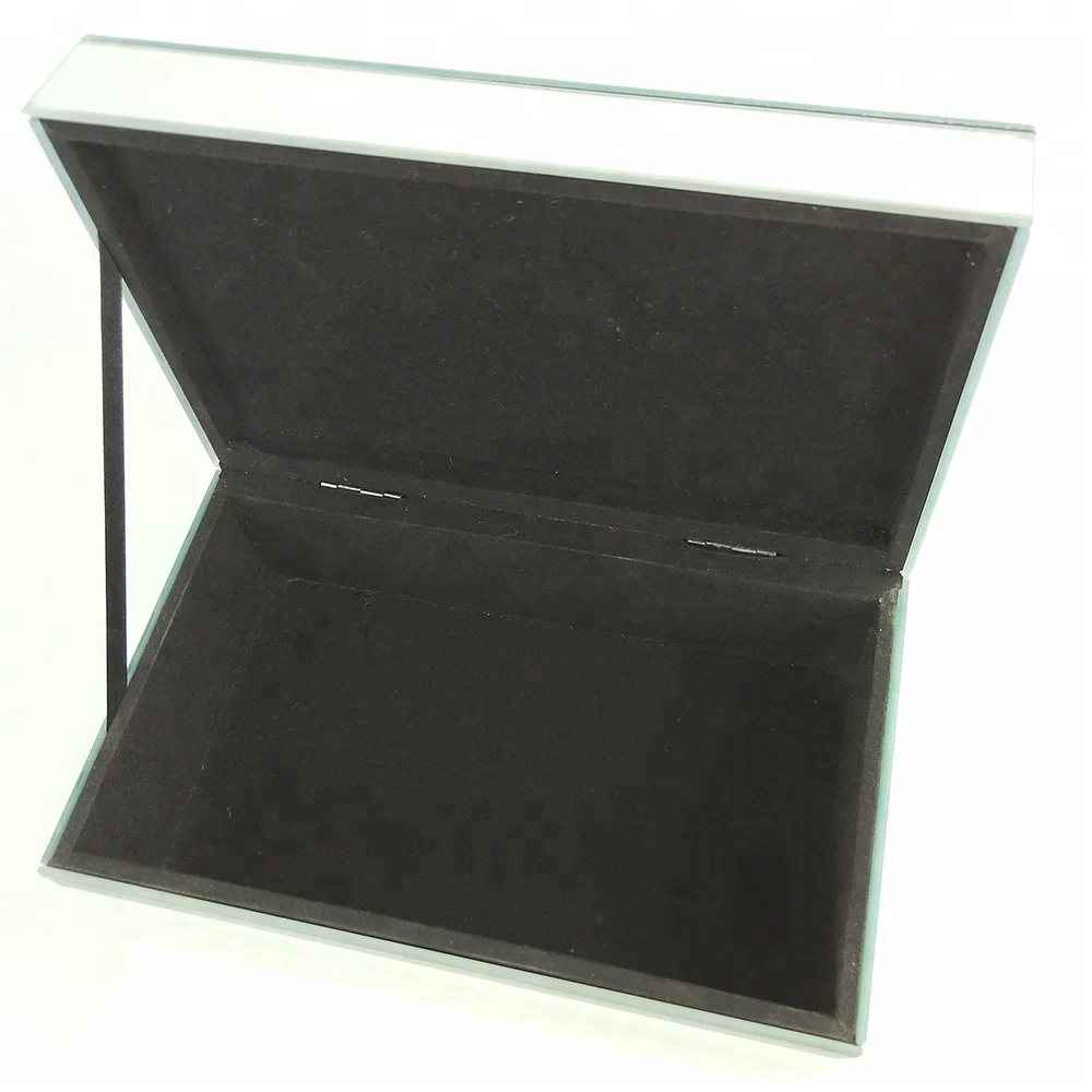 Factory wholesale glass mirror rhinestone Jewellery Boxes