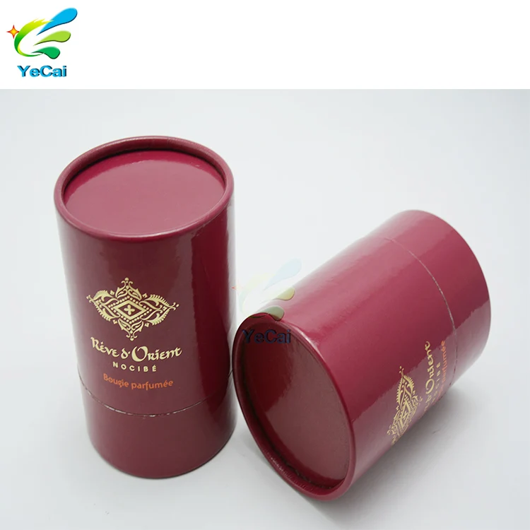 Wholesale eco-friendly empty cartoon perfume and red wine paper tube packaging round boxes for lotion glass bottle custom logo