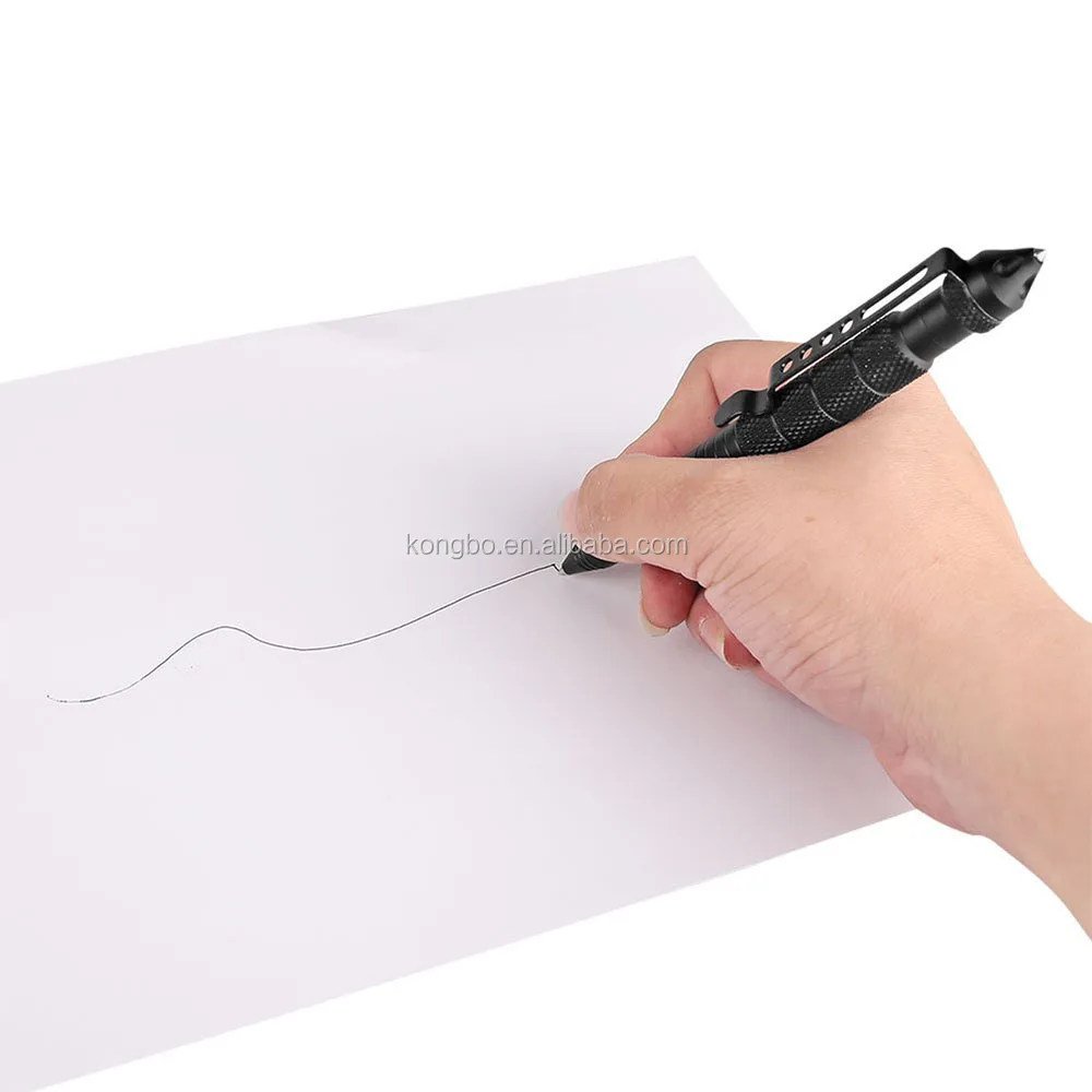 KongBo Camping Accessories Outdoor Products Customized logo  Multifunctional Tool Glass Window Tactical Pen