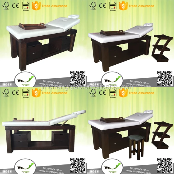 Hot Sales Portable Solid Wood Electric Massage Table Modern Design Leather Beauty Bed Therapy Facials Gym-for Living Room Hotel