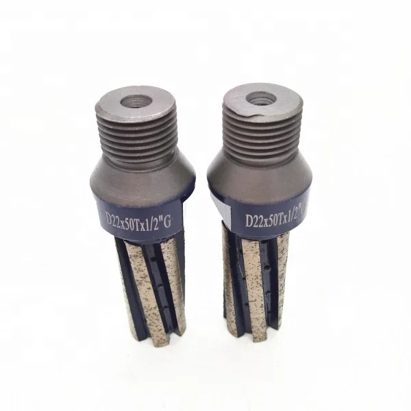 Finger core bits for stone drilling