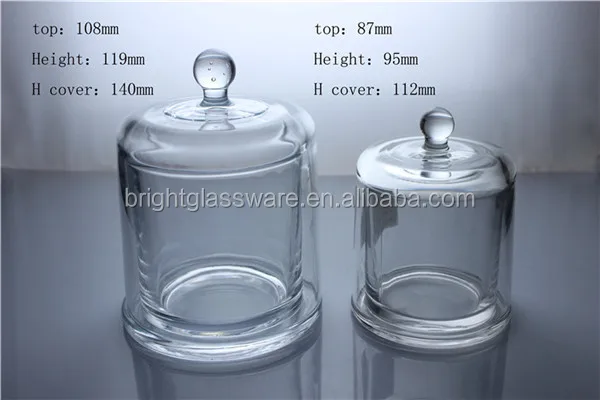 2020 Best sale scented glass jar candle with glass cover