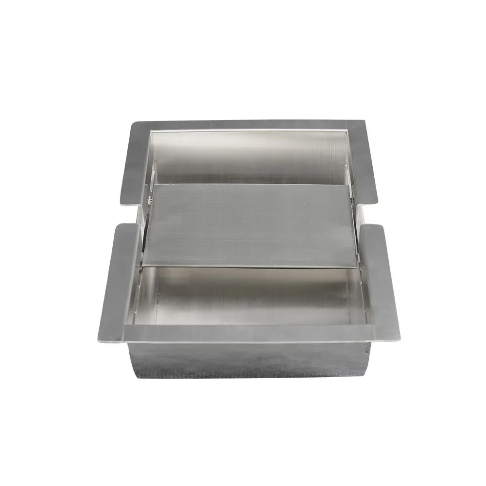 Выдвижной лоток для банкнот с крышкой матовая отделка нержавеющая сталь дизайн отверстием посередине