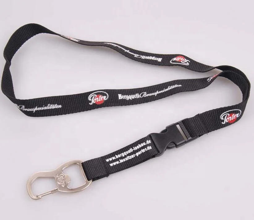 Custom design supplier beer bottle opener neck strap printed lanyards