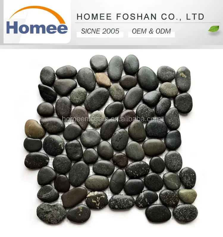 River Cheap Pebble Stone Tiles Chips Wash Price Brown Unpolished Pebble Stones Wall Finishes Kitchen Tile From Guangzhou