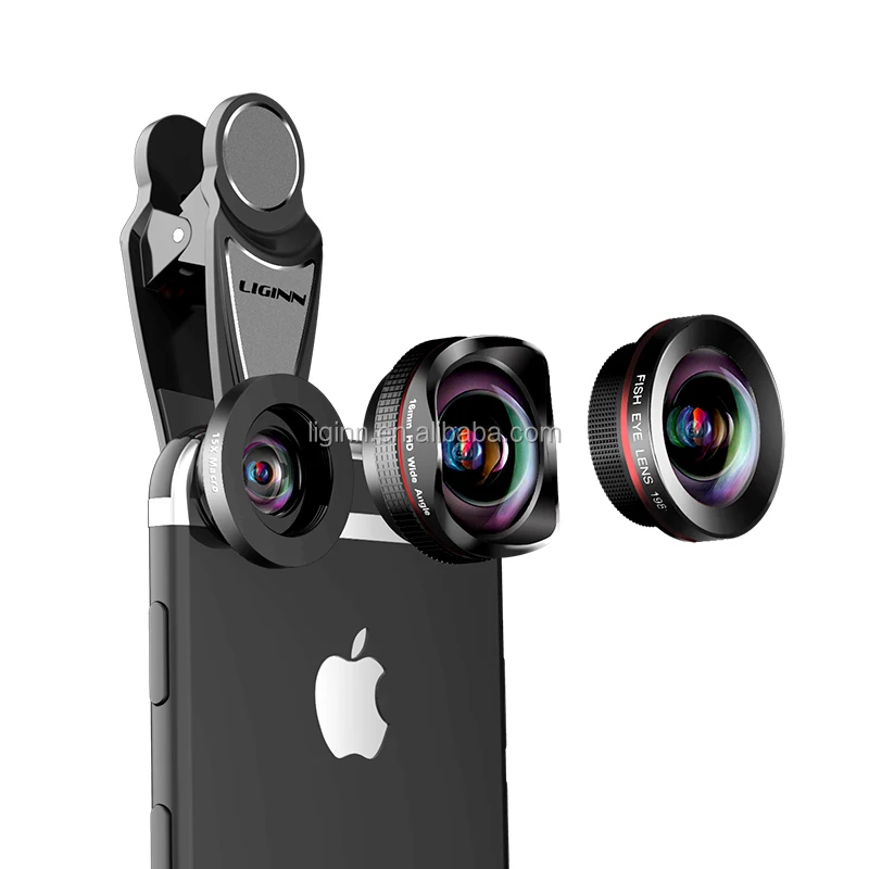 LIGINN 2 in 1 kit wide-angle macro mobile phone camera lens