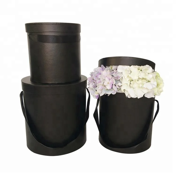 Роскошная дизайнерская картонная круглая коробка с принтом на заказ, коробки для цветов