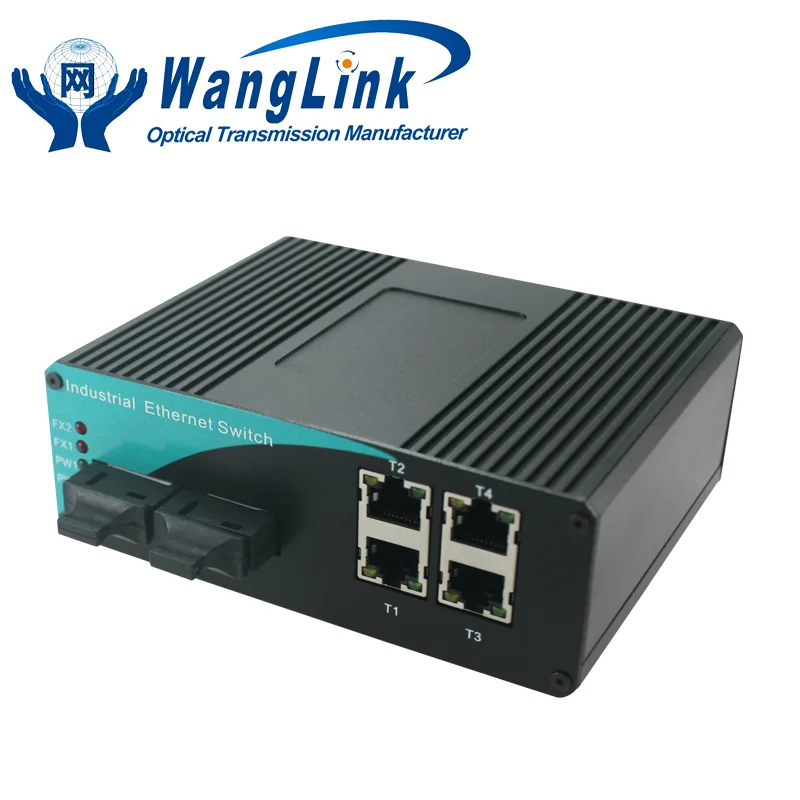 10/100/1000MBase-T 4 гигабитный управляемый industrial ethernet switch