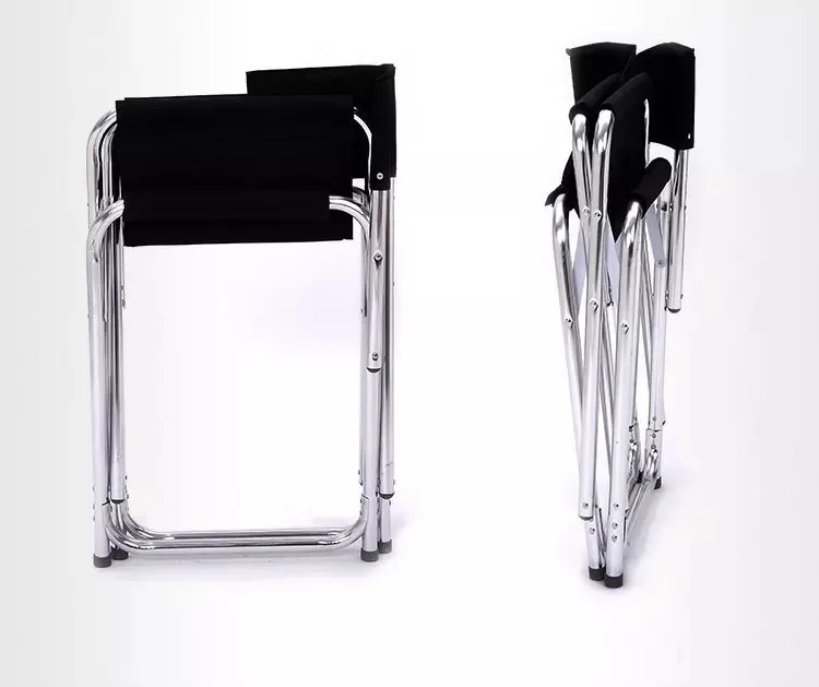 Camping Aluminum  Directors Chair Portable Collapsible Metal Tall Folding Outdoor Beach Foldable Picnic Chair