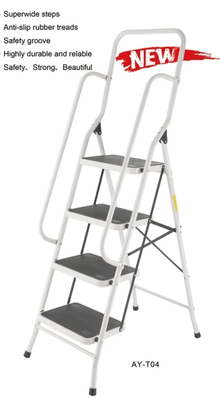 
3 steps high handrail domestic folding ladder 