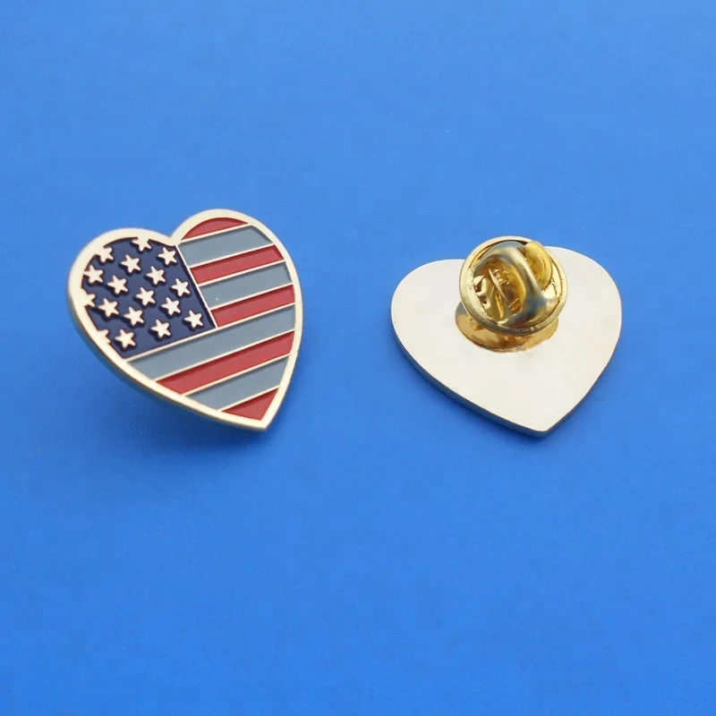 soft enamel USA flag heart shaped brooch.jpg