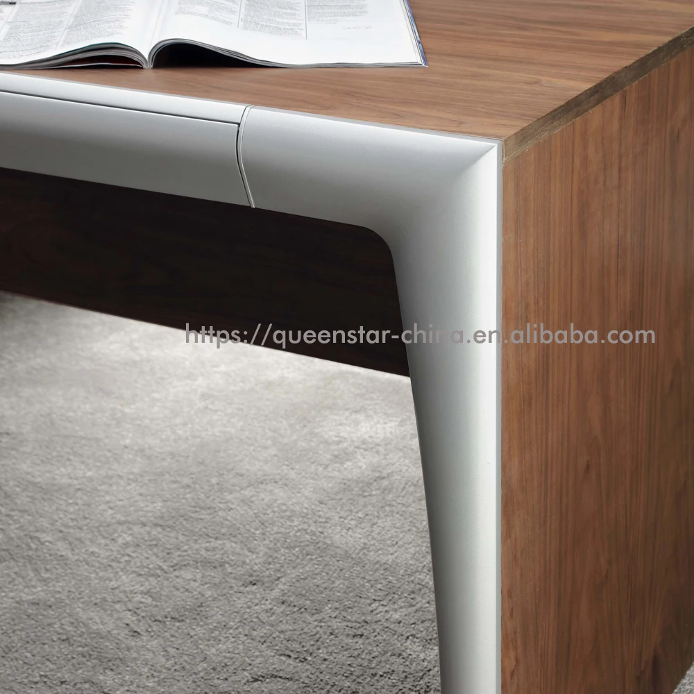 QS-ODJ09 American style luxury MDF office desk with return cabinet director table
