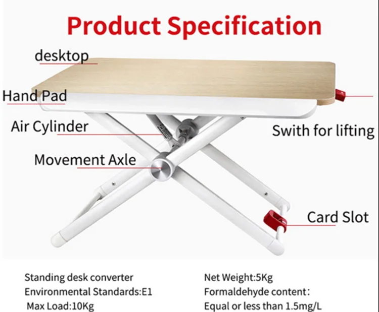 Adjustable sit Standing up Desk Converter Sit to stand with your current desk in Seconds