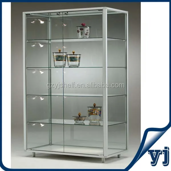 Free Standing Lockable Gl Display Cabinets Tower Vitrine 8