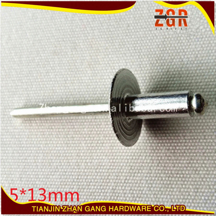 ZGR 4.2*12mm Large Flange Aluminum Alloy Automotive Rivet Din7337 Dome Head Large Flange Blind Rivet 5052 Pop Rivet Nut