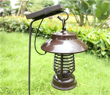 
YF-159 Outdoor Mosquito Killer Lamp with solar Panel 8W Bug Zapper Lantern Anti Mosquito Lamp 