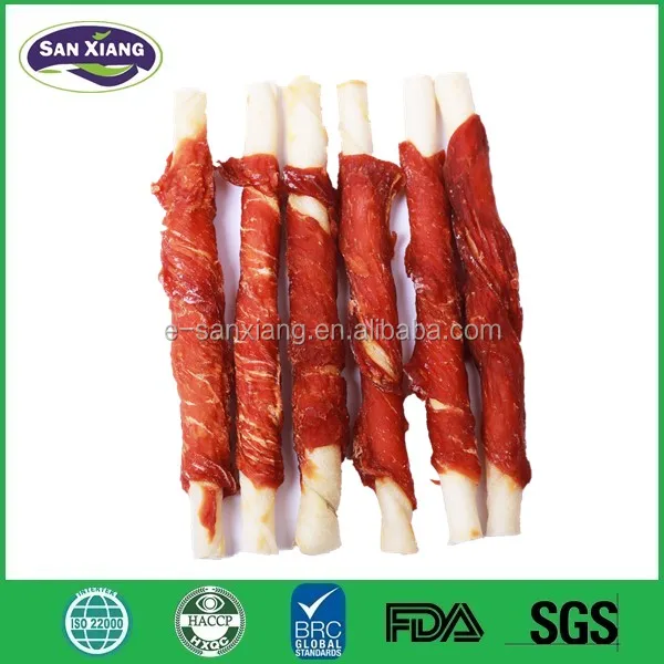 rawhide stick with duck bulk dog treats bully sticks