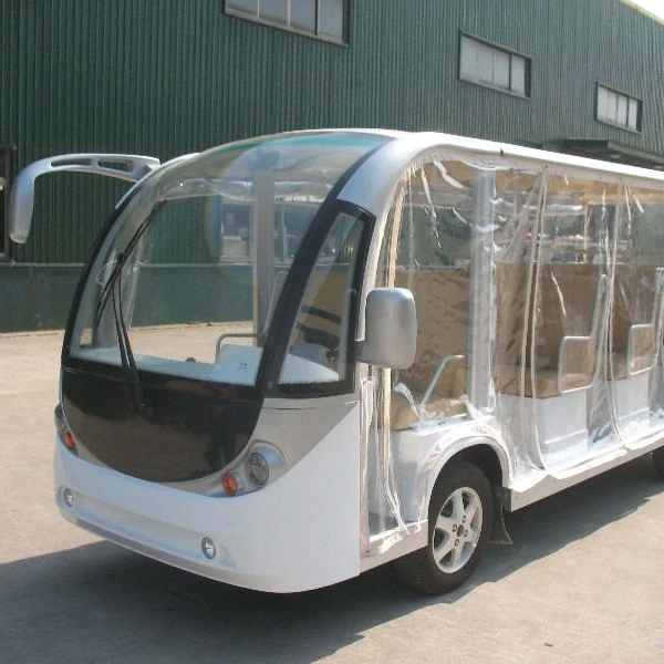 14 seats CE EG6158K electric mini shuttle bus tour car with enclosure