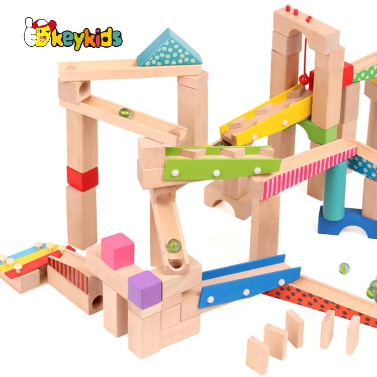 
2019 New arrival educational games wooden marble race track for children W04E087 