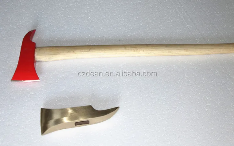 Non sparking albronze Beryllium Copper Alloy safety axe head , with wooden handle ,350/700g