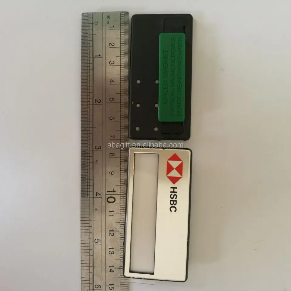 Screen print badge magnet with fix plate