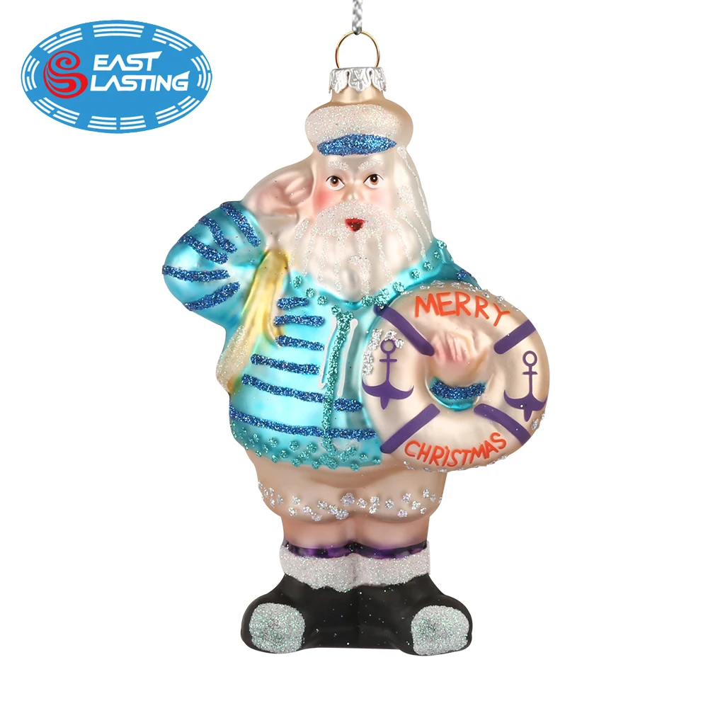 
City symbol gift ideas logo custom glass Christmas figurine 