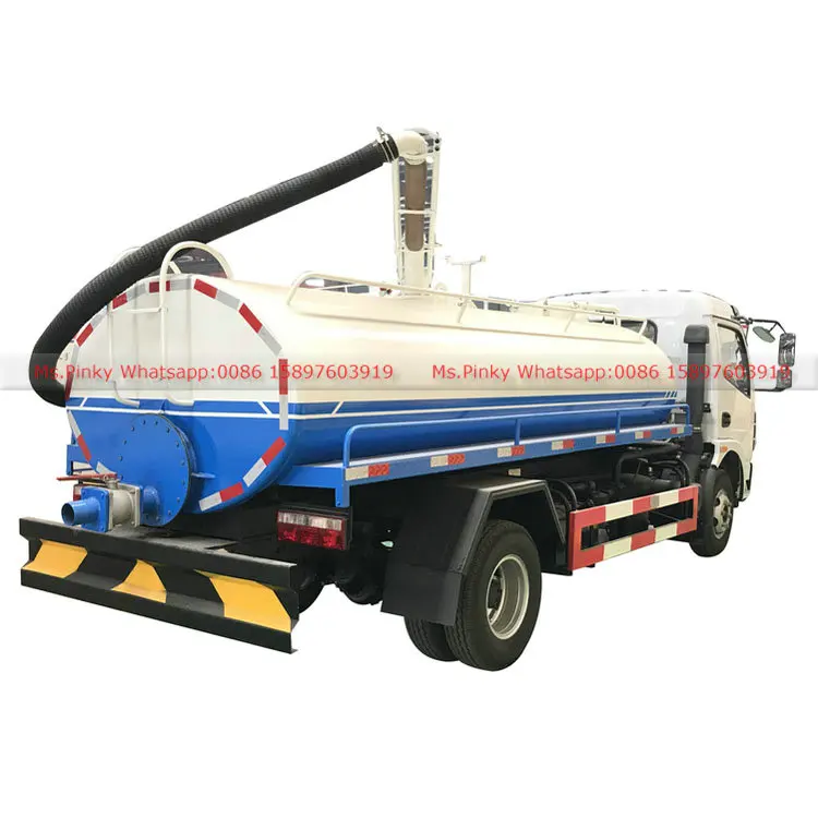 Cheaper Price DFAC Sludge Suction Truck 6m3 Toilet Truck Fecal Suction Car  for Sales