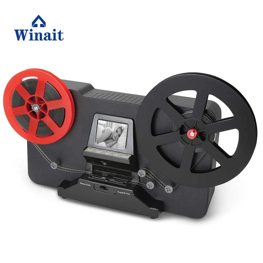 New 5"&3" Reel 8mm Rollfilm & Super8 Rollfilm Digital Film Converter Film Scanner with 2.4" Screen