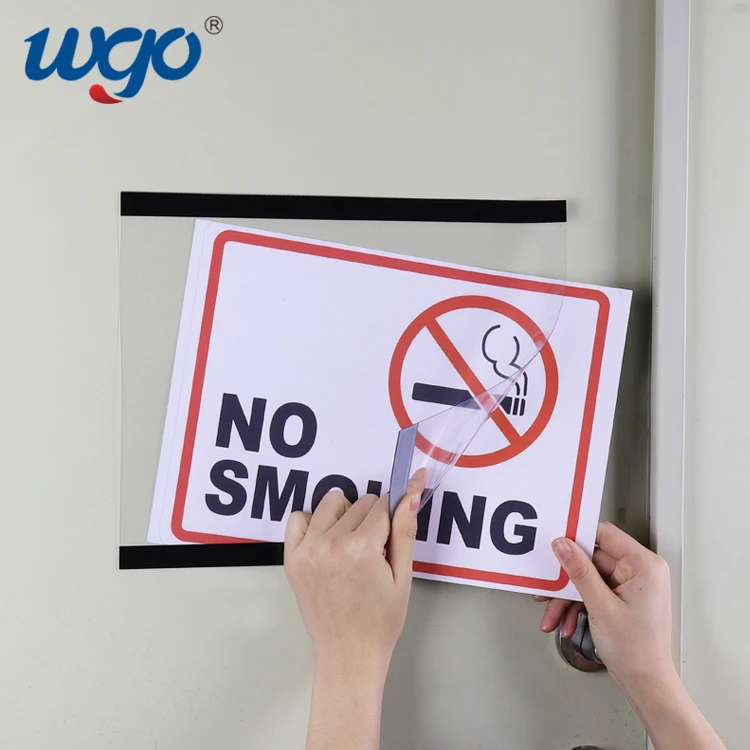 
Non Residue Removable Self Adhesive Wall Mount PVC Sheet Poster Sign Holder For Retails Shop Window Display 
