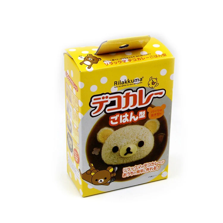 
Chinese Supplier Newest Plastic Rilakkuma Bento Rice Mould and Vegetable Cutter Set for Curry 