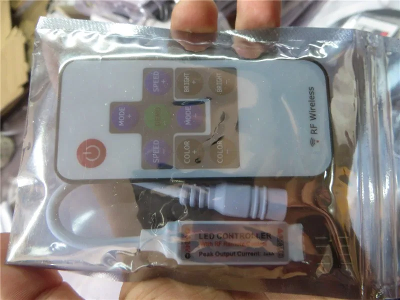 Мини 10-клавишный RF RGB светодиодный беспроводной пульт дистанционного управления для 5050/3528 SMD светодиодные фонари полосы Диммер