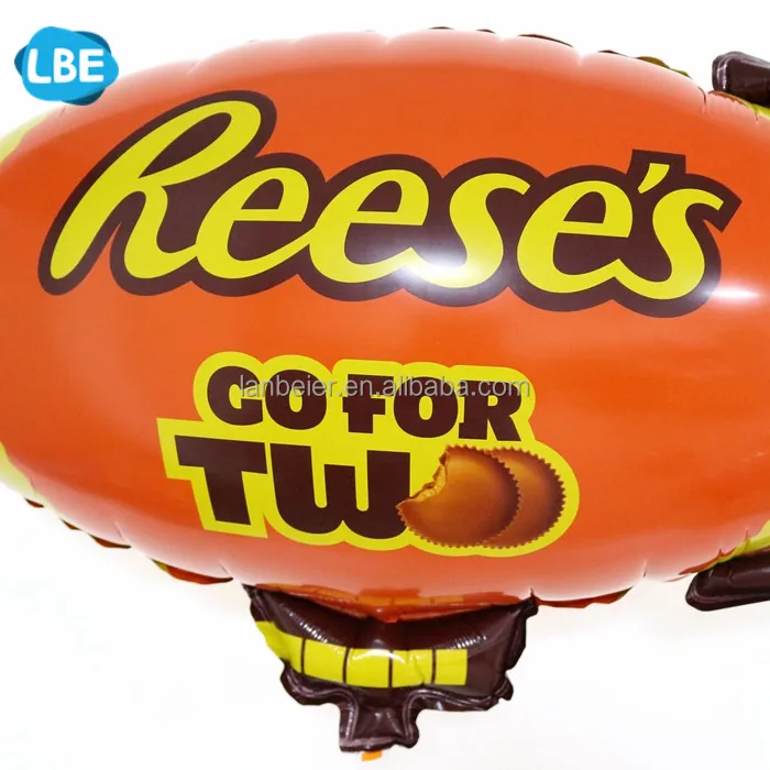 small size custom printing inflatable zeppelin helium balloon