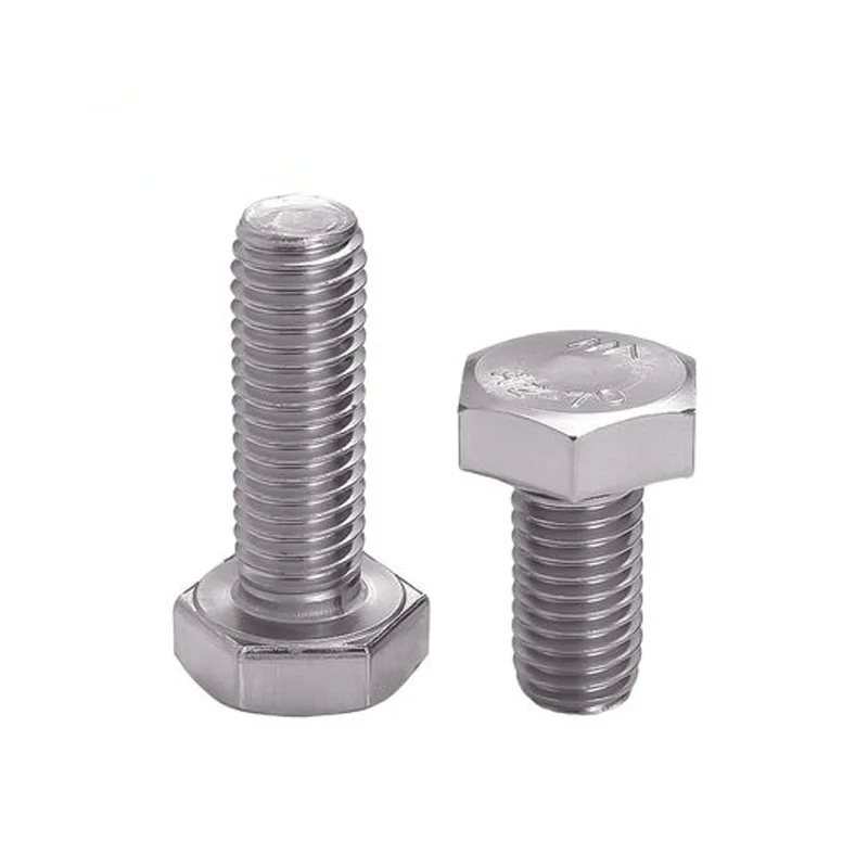 M6 M10 M22 m45 m60  A2-70 hex head bolt Stainless Steel SS304 Hex Bolt DIN931 hex bolt weight