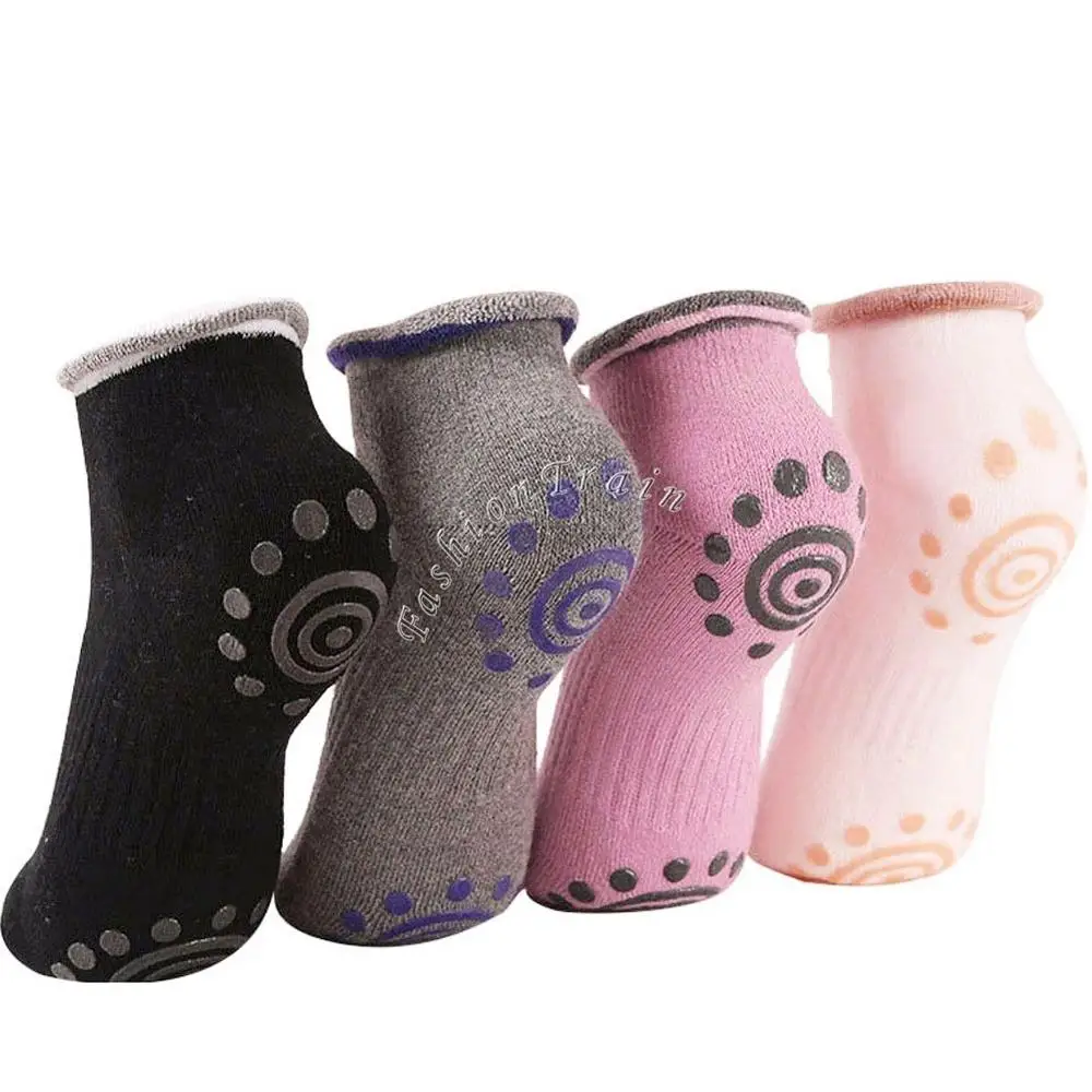 Оптовая продажа, изготовленные на заказ Хлопковые женские носки для пилатеса, йоги, большие подошвы, домашние тапочки для взрослых, носки для пилатеса, йоги