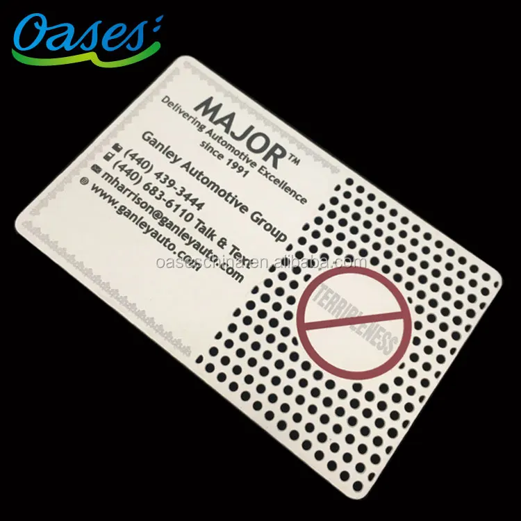 Engraving silver metal magnetic strip card