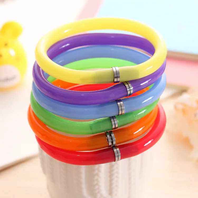 Wholesale  Cute Candy Color Ball Point Pen ,Bendable Bracelet Pens,Bracelet Pen for friends