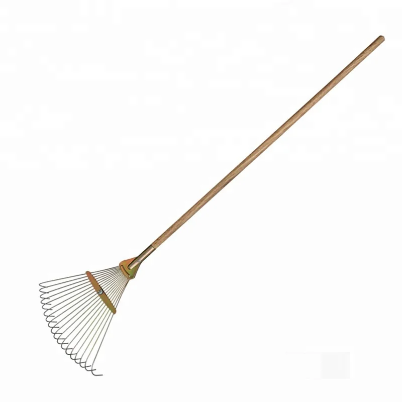 Professional Long Wooden Handle non-adjustable 17 teeth rake garden tool