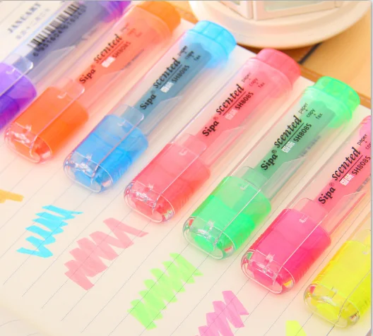 
Korean stationery fresh large capacity candy color fragrance fluorescent pen marker pen 