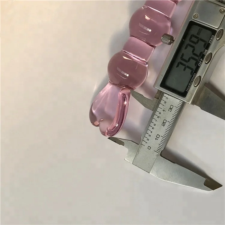 Shapely Curves Crystal Heart Glass Dildos Vagina Anal butt plug sex products with quenching process safety for couples sex game