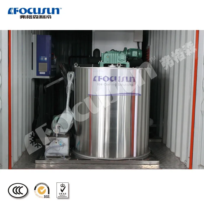 easy installation 10T Containerized Flake Ice Machine/ Maker for Fishery