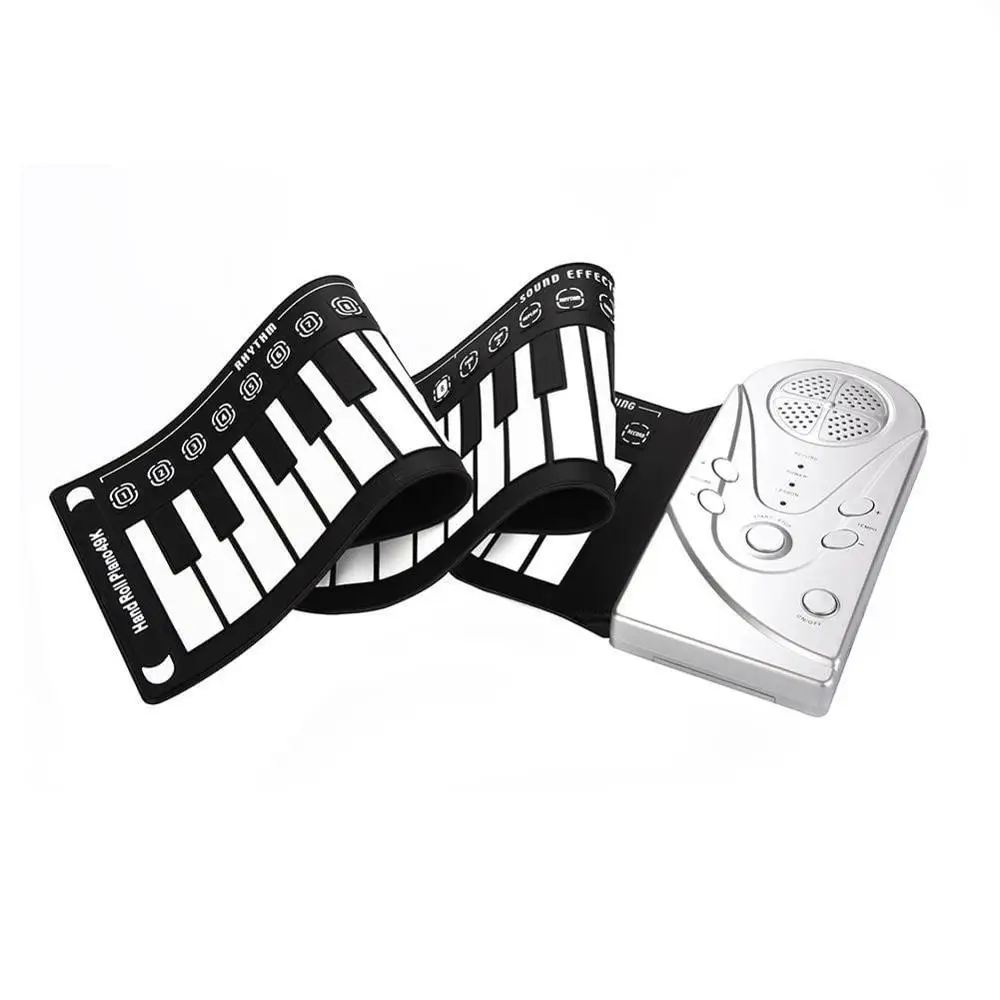 
Portable 49 Keys Flexible Roll Up Piano Electronic Soft Keyboard Piano Silicone Rubber Keyboard 