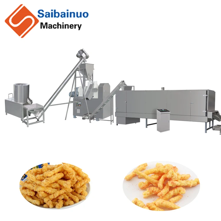 Saibainuo corn snack food cheetos /nik nak/kurkure making machine production line with great price