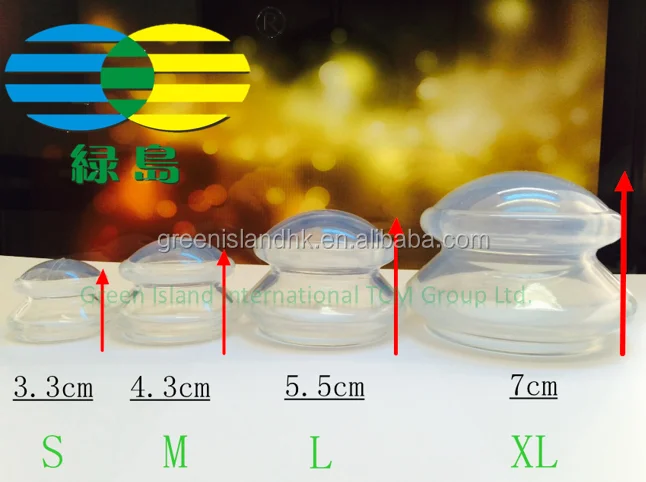 
Food grade silicone hijama cupping therapy cellulite massage kit Green Island silicone cups massage cup 