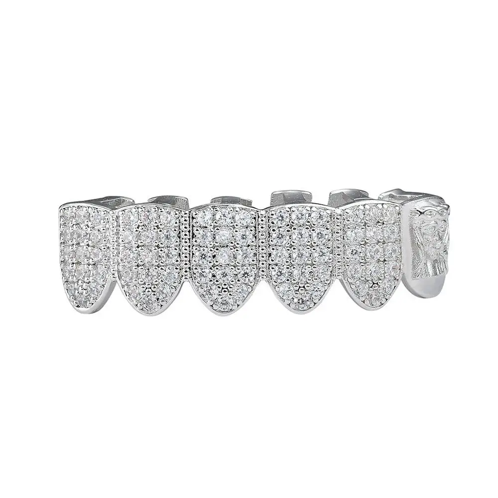 Hip Hop Body Jewelry Gold Plated Dental Grillz Iced Out Zircon Jesus Christ Teeth Grillz Halloween Accessory Gift