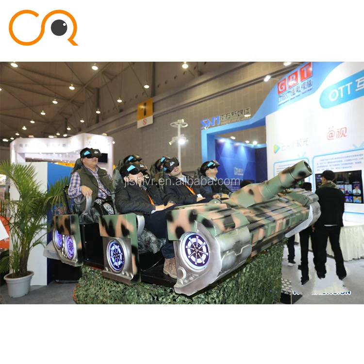 Gold Hunter Tank Shape 6seats 9D VR cinema simulator games
